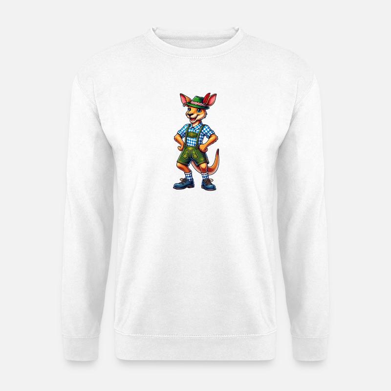 Bavarian kangaroo - Unisex Sweatshirt - white