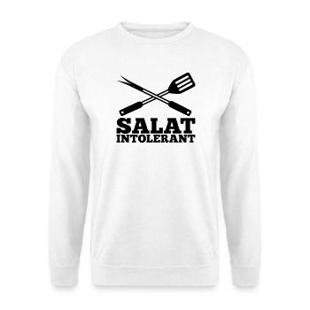 Salat Intolerant Grillbesteck - Unisex Pullover - Weiß - Vorne