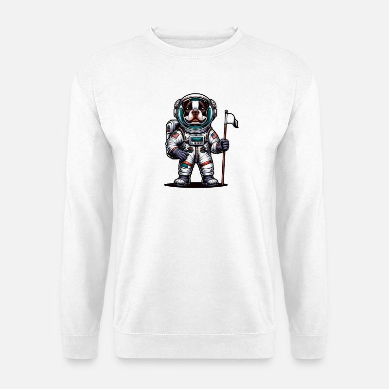 Bostie Astronaut - Unisex Pullover - Weiß