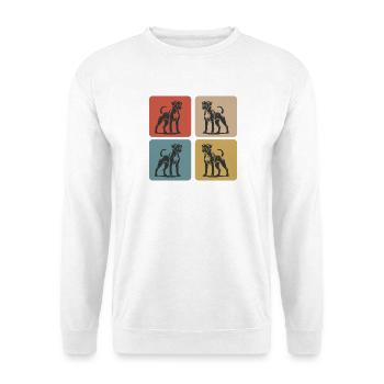 Boxer Dog Vintage Design - Unisex Sweatshirt - white - Front