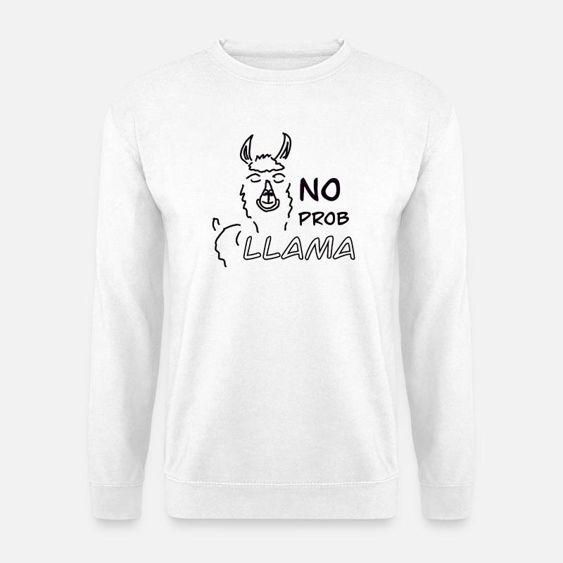 No Prob LLAMA - Unisex Sweatshirt - white