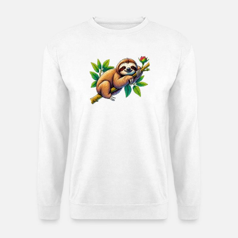 Faultier - Unisex Pullover - Weiß