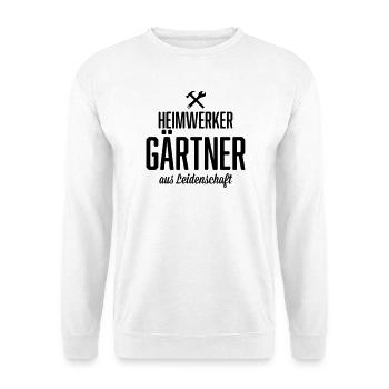 Heimwerker Gärtner - Unisex Pullover - Weiß - Vorne