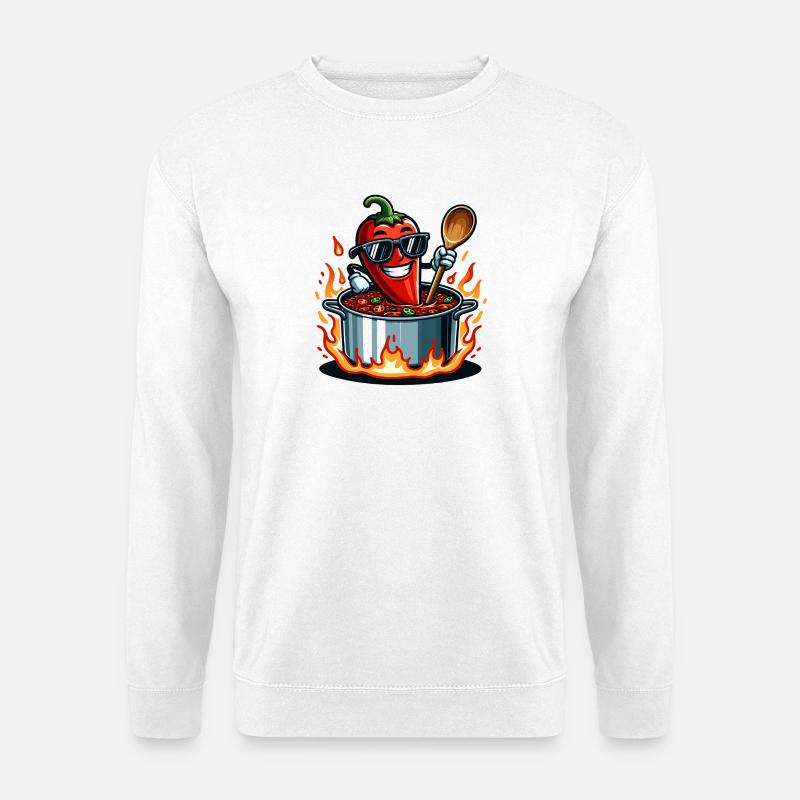 Kochen mit Feuer - Unisex Pullover - Weiß
