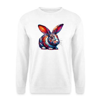 Kaninchen - Unisex Pullover - Weiß - Vorne