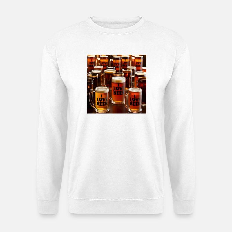 Bierliebe im Glas - Unisex Pullover - Weiß