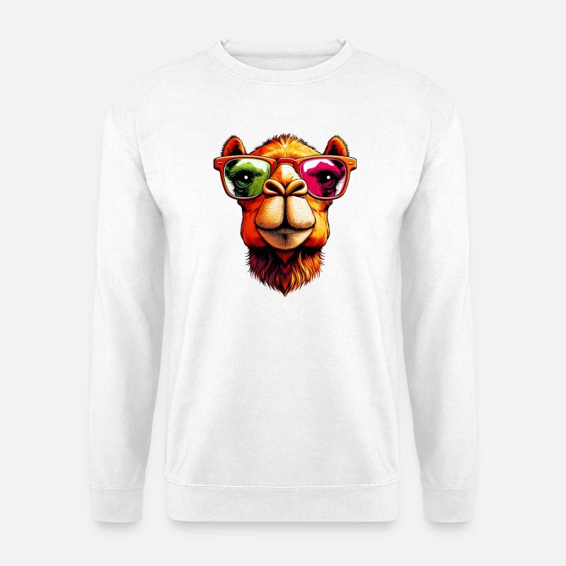 Kamel - Unisex Pullover - Weiß