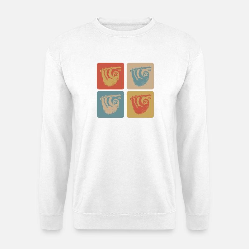 Relaxed sloth – take it easy - Unisex Sweatshirt - white