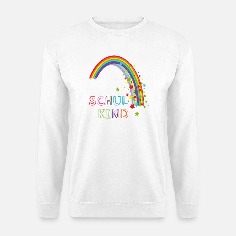 Schulkind Regenbogen - Unisex Pullover - Weiß