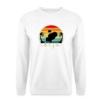 IBIZA - Sundown - Sonnenuntergang - Vintage Sunset - Unisex Pullover - Weiß - Vorne