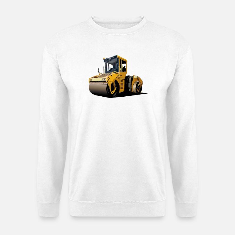 Road roller - Unisex Sweatshirt - white