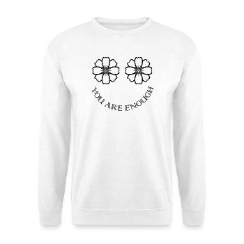 Flower Eyes / Eyes Like Flowers With Saying - Unisex Sweatshirt - white - Front