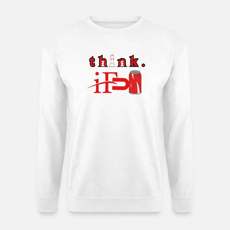 Think Chess Red Can Graphic - Unisex Sweatshirt - white