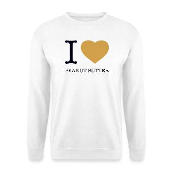 I LOVE PEANUT BUTTER - Unisex Pullover - Weiß - Vorne
