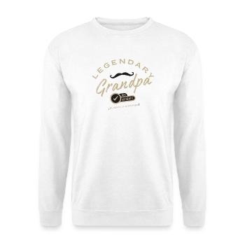 Legendäres Opa-Vintage-Abzeichen - Unisex Pullover - Weiß - Vorne