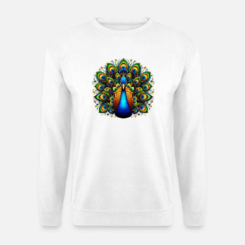 Pfau - Unisex Pullover - Weiß