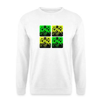 Hot air balloons over the mountains - Unisex Sweatshirt - white - Front