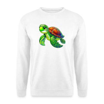 Schildkröte - Unisex Pullover - Weiß - Vorne