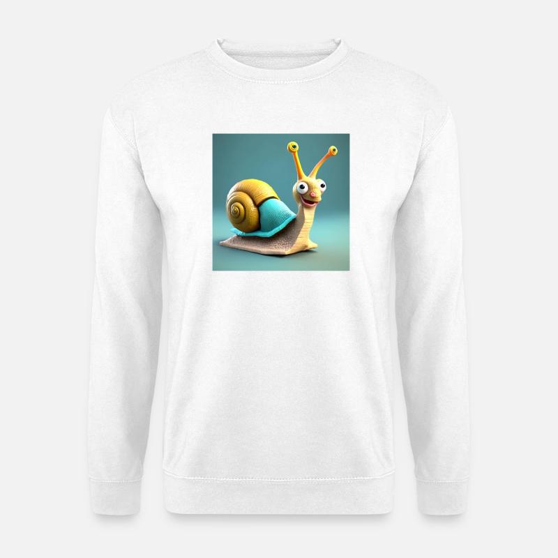 Schnecke, Schnecke, Schnecke - Unisex Pullover - Weiß