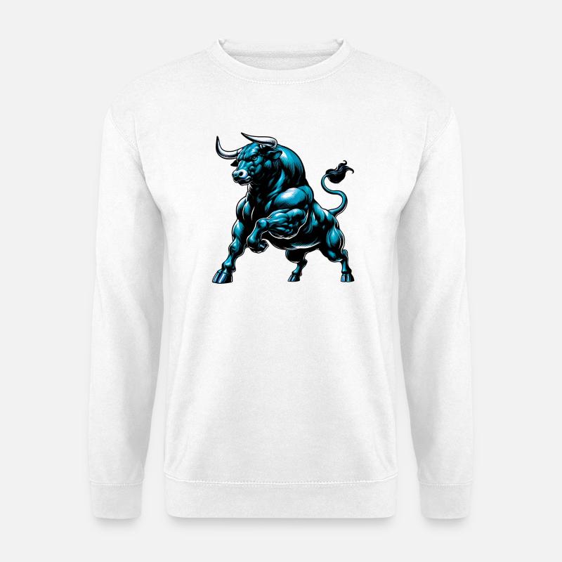 Stier - Unisex Pullover - Weiß