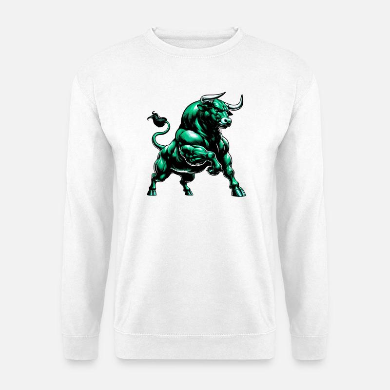 Stier - Unisex Pullover - Weiß