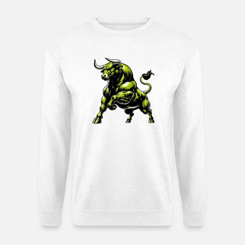 Stier - Unisex Pullover - Weiß