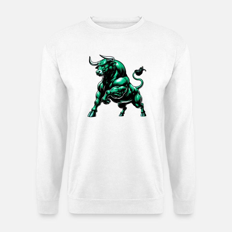Stier - Unisex Pullover - Weiß
