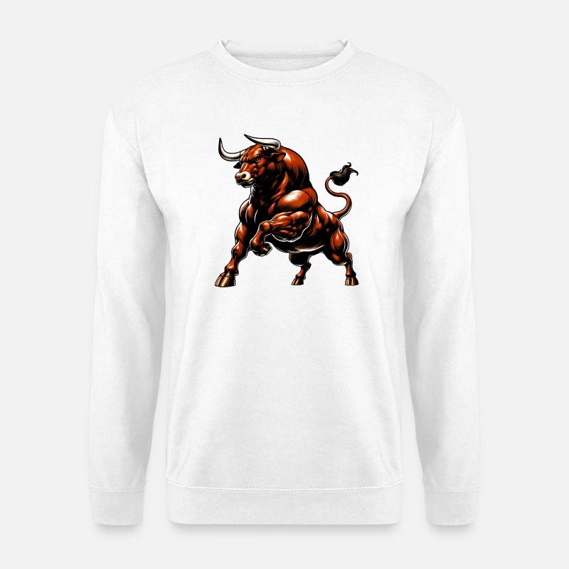 Stier - Unisex Pullover - Weiß