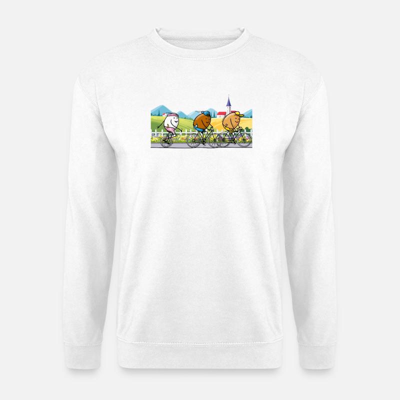 Radausflug mit Freunden - Unisex Pullover - Weiß