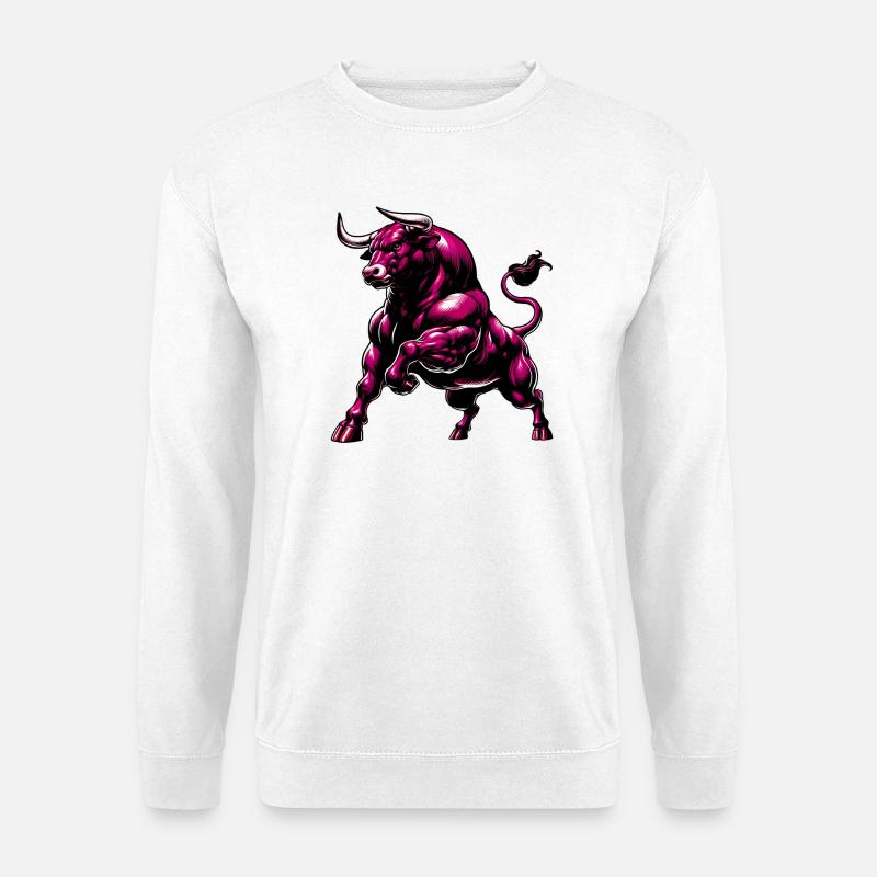 Stier - Unisex Pullover - Weiß