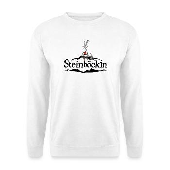Steinbock - Unisex Pullover - Weiß - Vorne - Alina (178cm) & Michal (187cm)