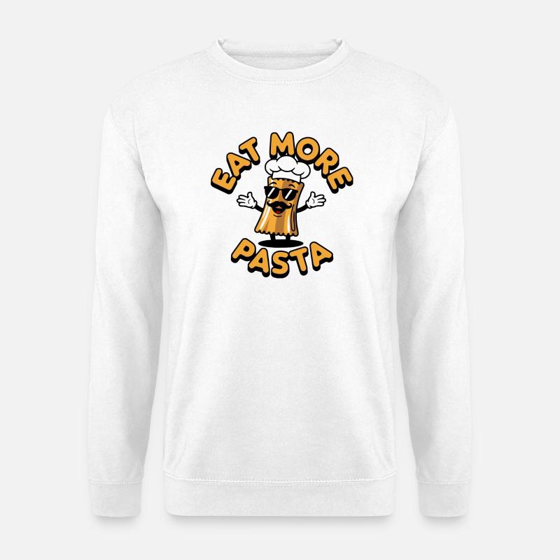 Eat more Pasta Shirt - Unisex Pullover - Weiß