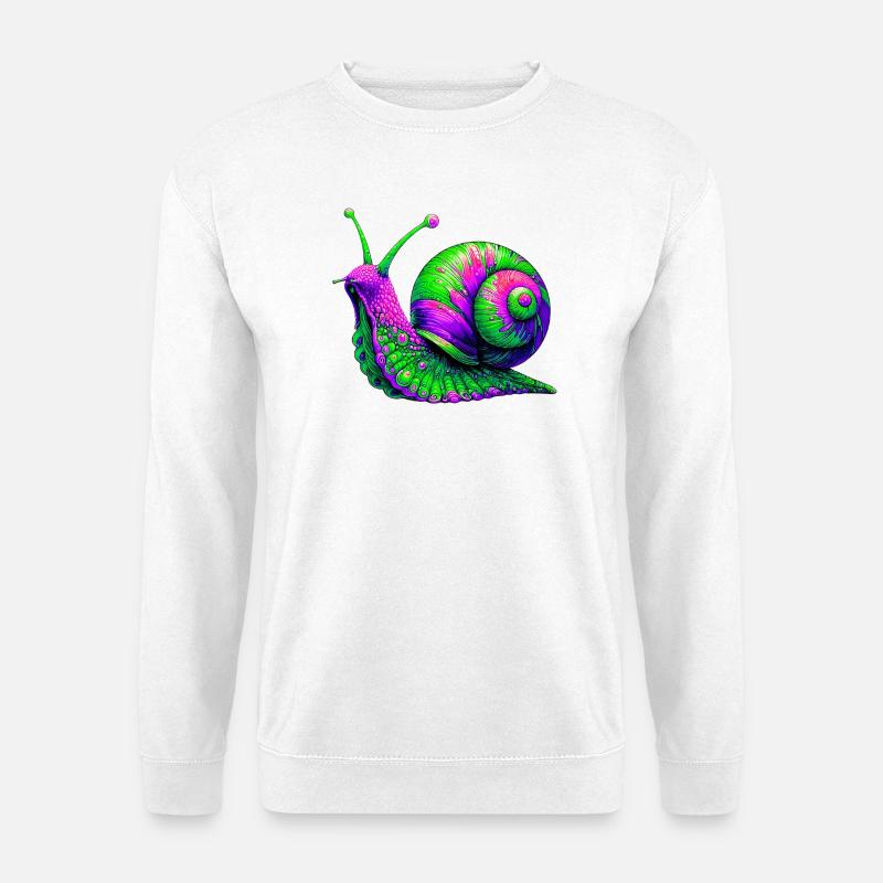 Schnecke - Unisex Pullover - Weiß