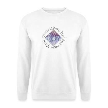 Verborgene Skyline – Durch den Zaun nach NYC - Unisex Pullover - Weiß - Vorne