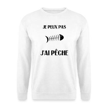 PÊCHE. POISSON D'AVRIL. POISSON. SARDINE - Sweat-shirt Unisexe - blanc - Devant
