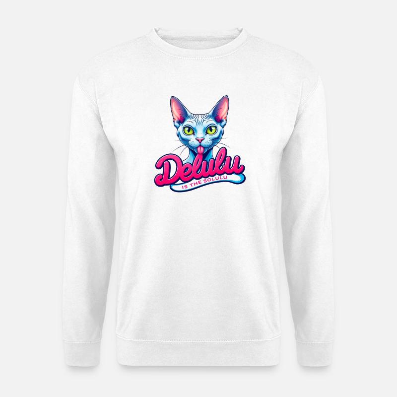 Delulu is the Solulu - Unisex Pullover - Weiß
