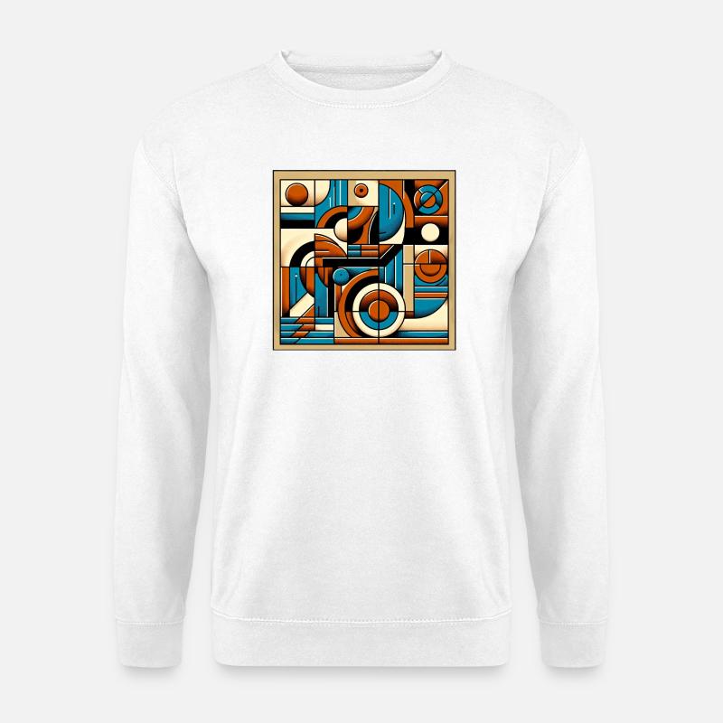 Retro Muster - Unisex Pullover - Weiß