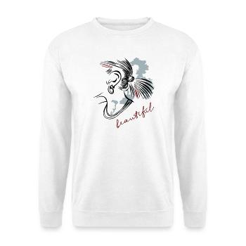 Girl beautiful - Unisex Pullover - Weiß - Vorne
