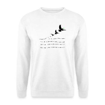Tauben des Friedens - Unisex Pullover - Weiß - Vorne