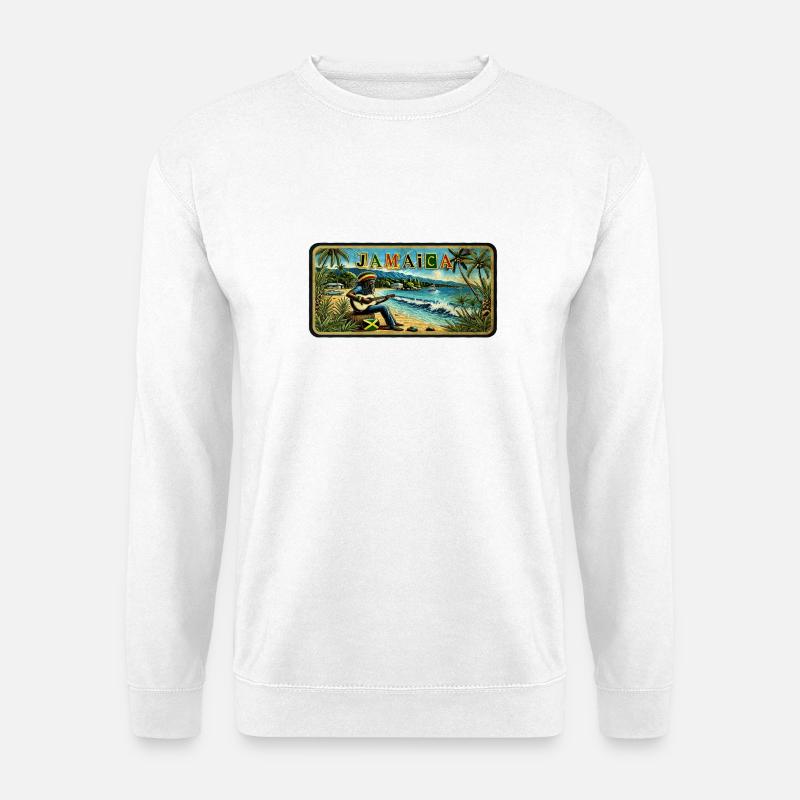 Jamaica Reggae Vibes - Unisex Pullover - Weiß