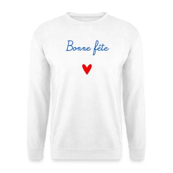 BONNE FÊTE. COEUR. BONNE FÊTE MAMAN. MAMAN - Sweat-shirt Unisexe - blanc - Devant