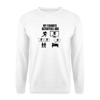 RUGBY - MEINE LIEBLINGSAKTIVITÄTEN SIND - Unisex Pullover - Weiß - Vorne