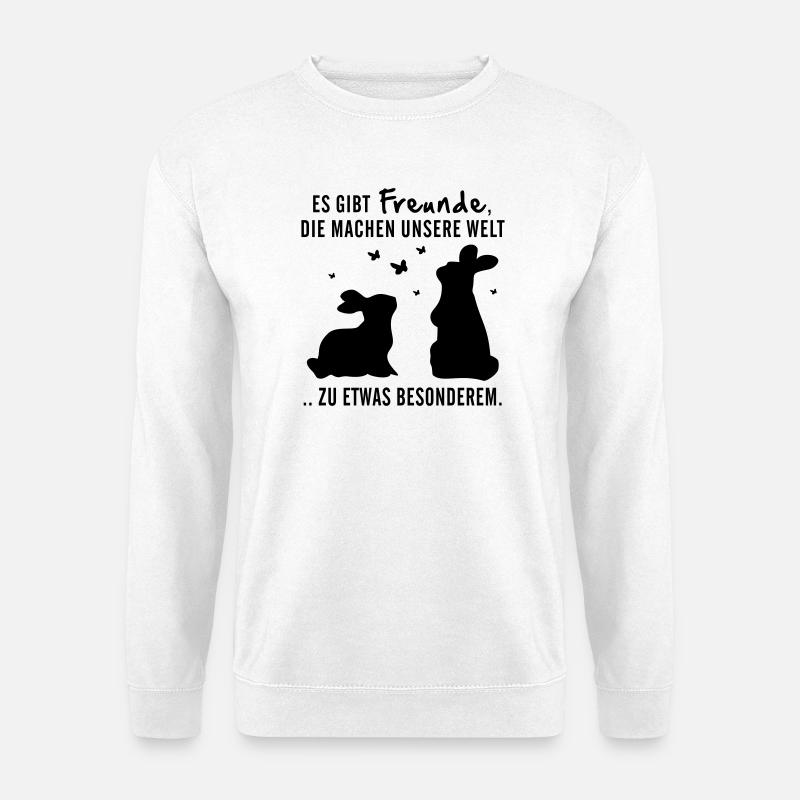 Freunde Hasen Leben - Unisex Pullover - Weiß