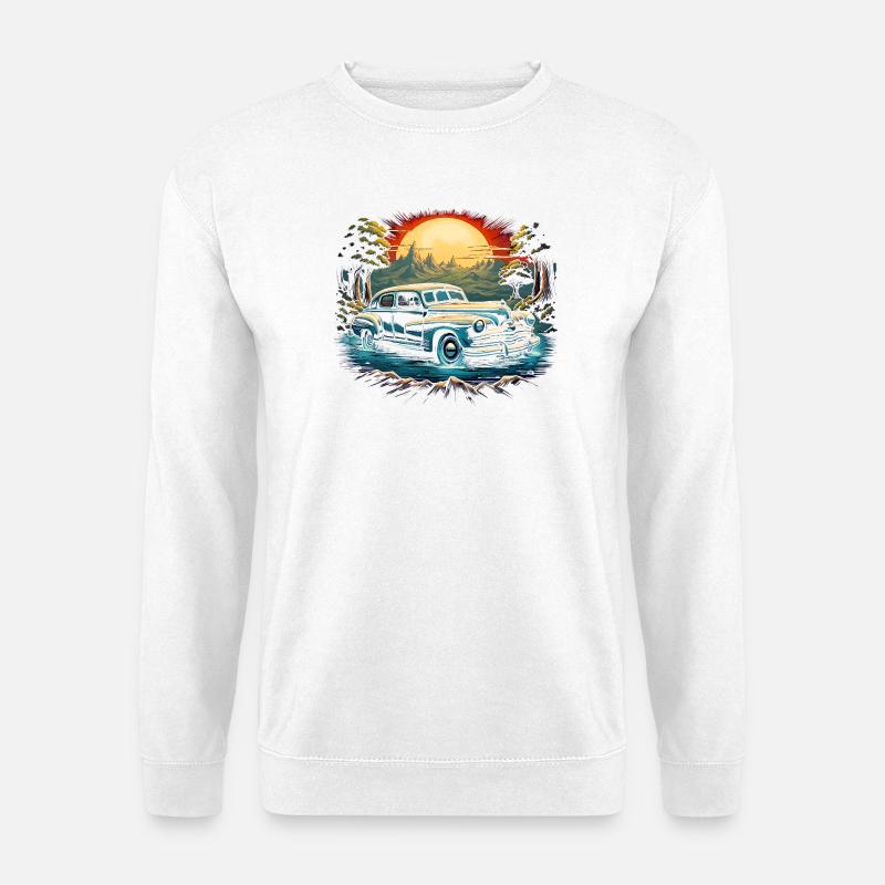 Retro Auto 04 - Unisex Pullover - Weiß