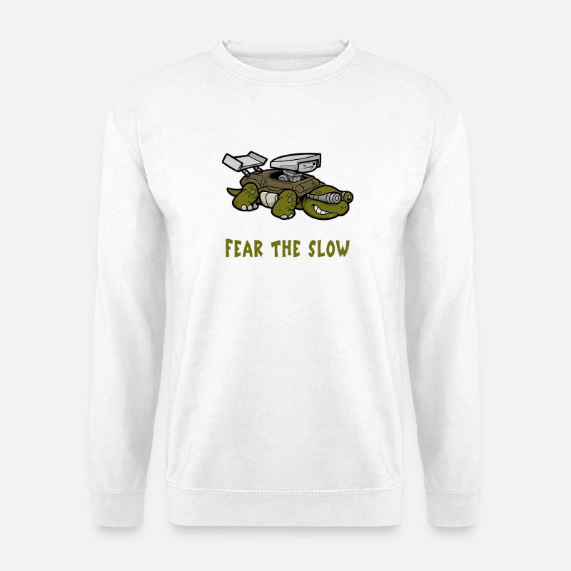 Angst vor der Langsamkeit Schildkröte - Unisex Pullover - Weiß
