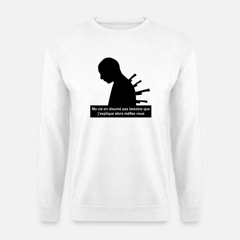 Mein Leben in Kürze - Unisex Pullover - Weiß