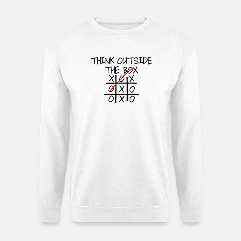 Purpurroter diagonaler Strich - Unisex Pullover - Weiß