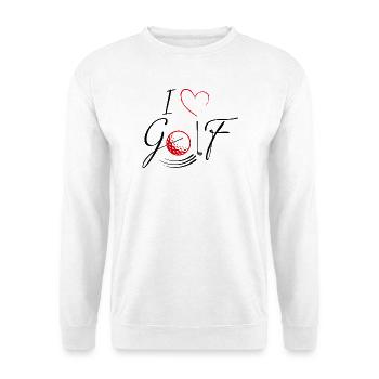 I Love Golf - black - Unisex Sweatshirt - white - Front