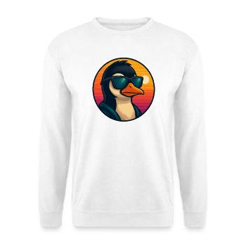 Cool Penguin Sunglasses Summer Cartoon - Unisex Sweatshirt - white - Front