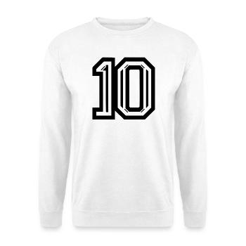 Stylish Number 10 Graphic - Unisex Sweatshirt - white - Front